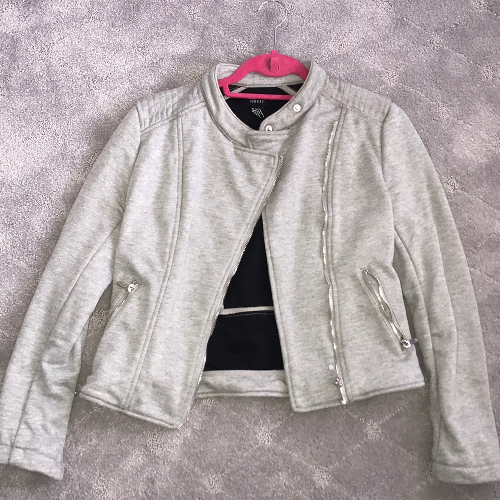 Gray motto jacket